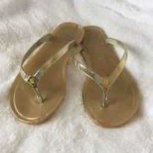 BCBGeneration Gold Flip Flop Sandal